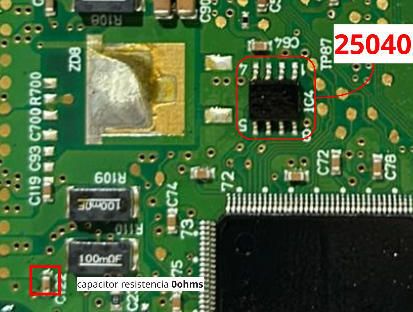 EEPROM 25040 do módulo ABS HR-V