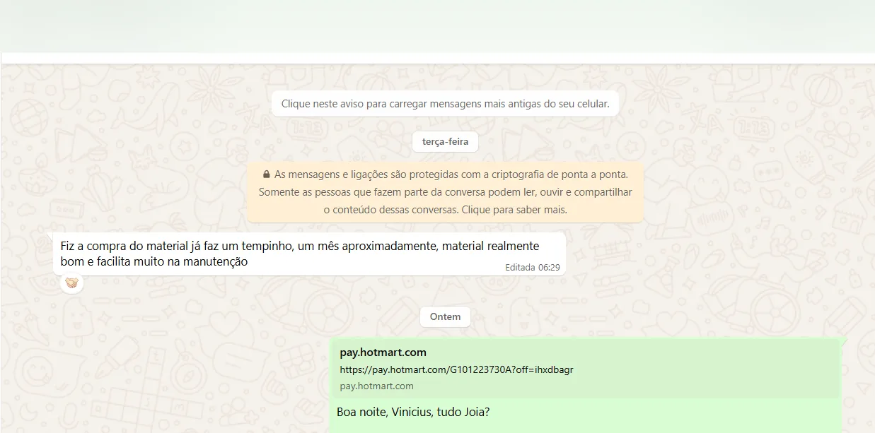 Feedback Vinícius