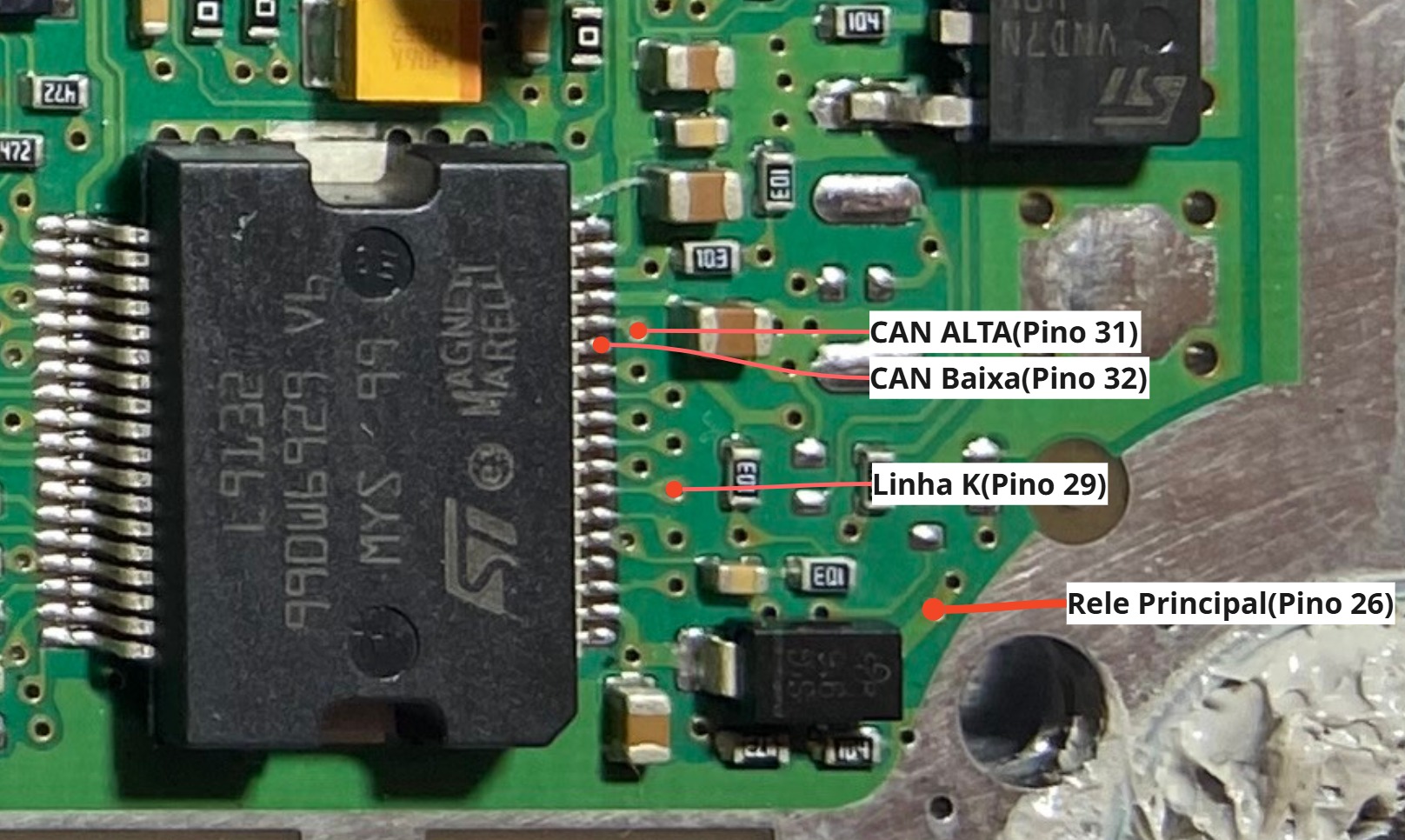 L9132 CAN e relé principal — IAW 4GV